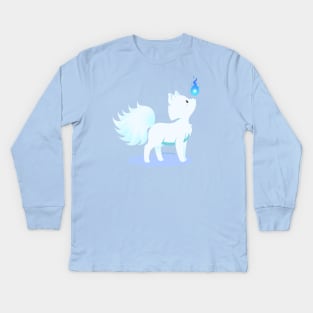 Kawaii fantasy animals - Kyuubi no Kitsune Kids Long Sleeve T-Shirt